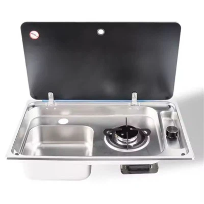 Estufa de gas RV y fregadero con cubierta